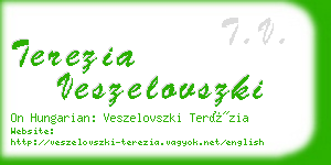 terezia veszelovszki business card